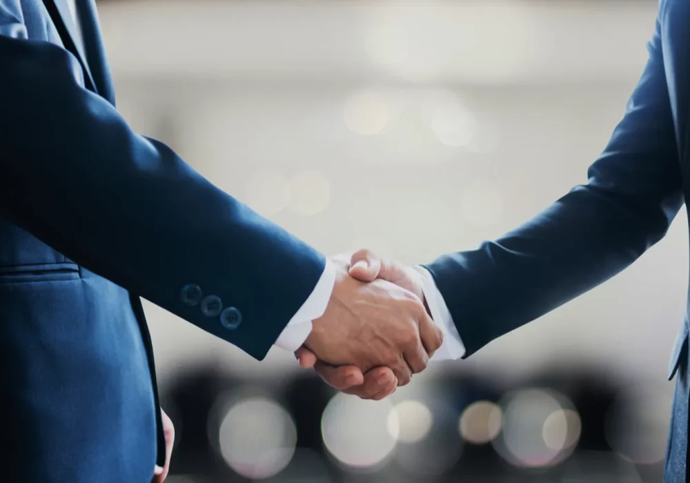 business men shaking hands